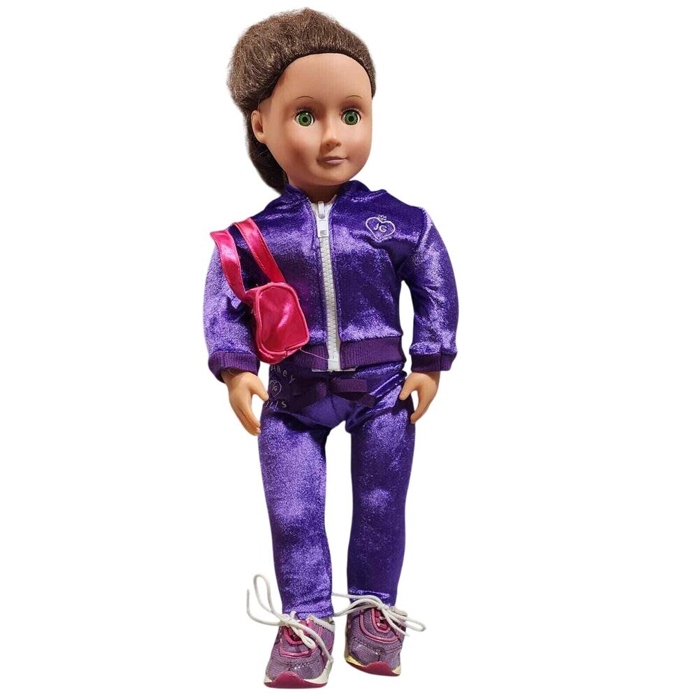 JOURNEY GIRLS Purple-Pink Velour Jogging Outfit (18") Doll Clothes & Accessories